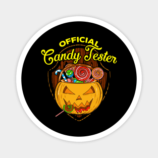 Official Candy Tester Trick or Treat Halloween Funny Pumpkin Magnet